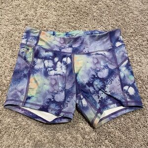 C9 championn biker shorts tie dye purple medium